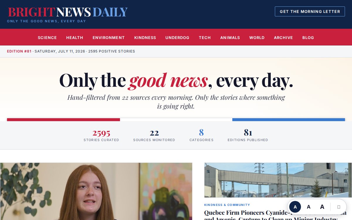 Bright News Daily good news publication