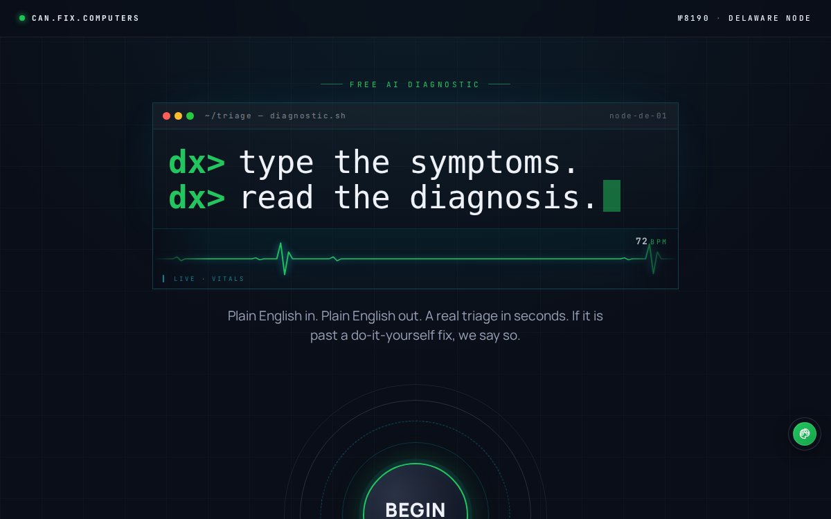 CAN Fix Computers AI diagnostic